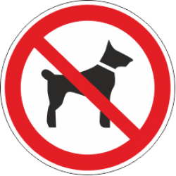 P 14 Запрещен вход с животными